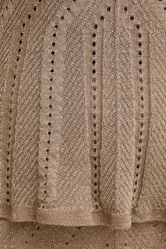 Twinset bluzka damska z lnem 261TT3210 beżowy