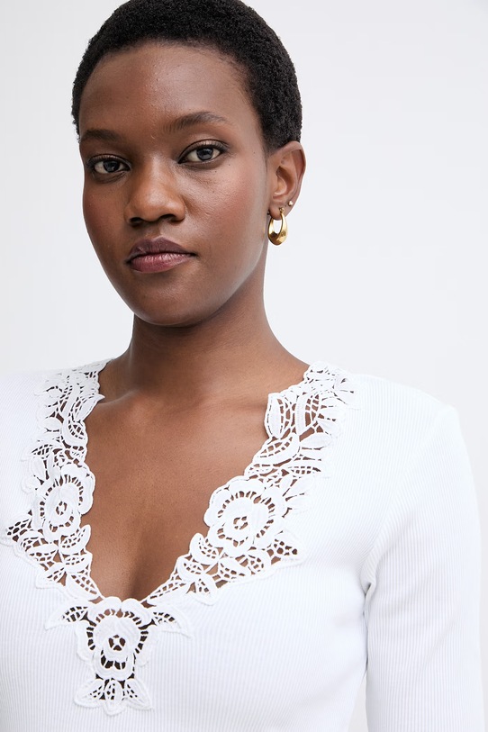 Twinset T-shirt γυναικείο βαμβακερό λευκό 261TT2361