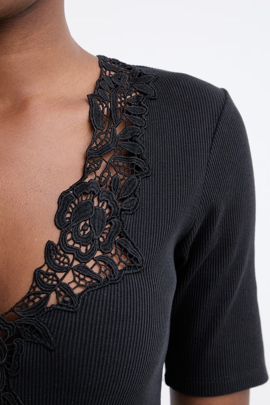 Twinset t-shirt γυναικείο βαμβακερό 261TT2361 μαύρο