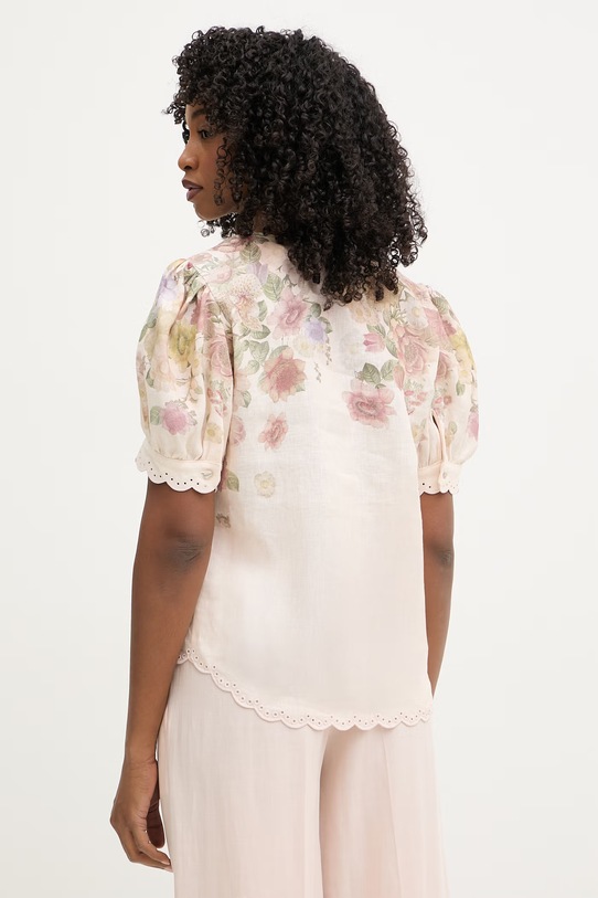 Odzież Twinset bluzka damska lniana 261TT2573 beżowy