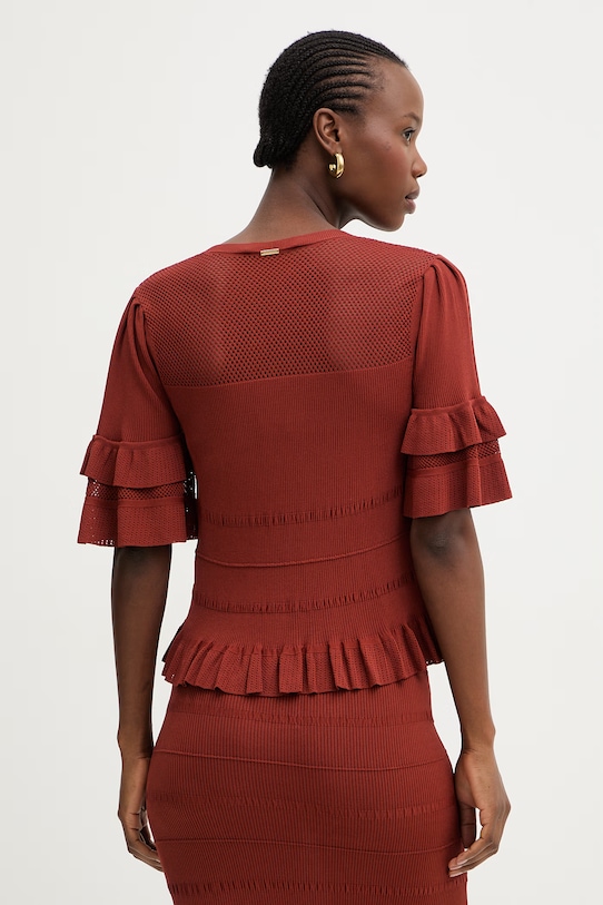 Odjeća Twinset bluza za žene od viskoze 261TT3021 smeđa