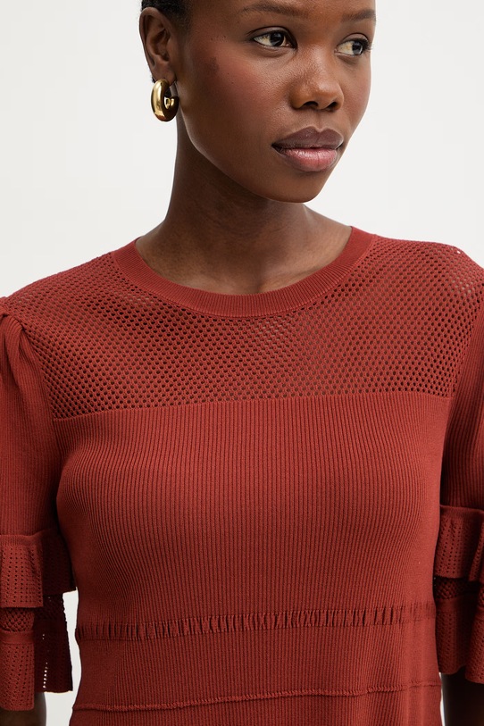 Twinset bluza za žene od viskoze smeđa 261TT3021