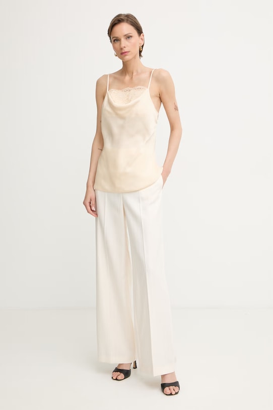 Twinset bluza z naramnicami ženska 261AT2087 bež SS26