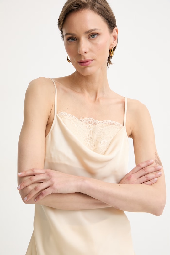 Twinset bluza z naramnicami ženska bež 261AT2087