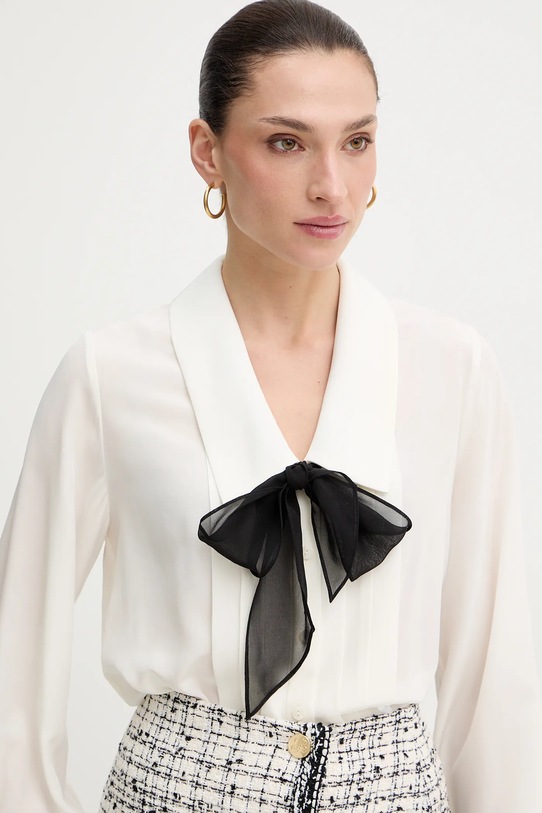 Luisa Spagnoli koszula jedwabna Balda beżowy 542842