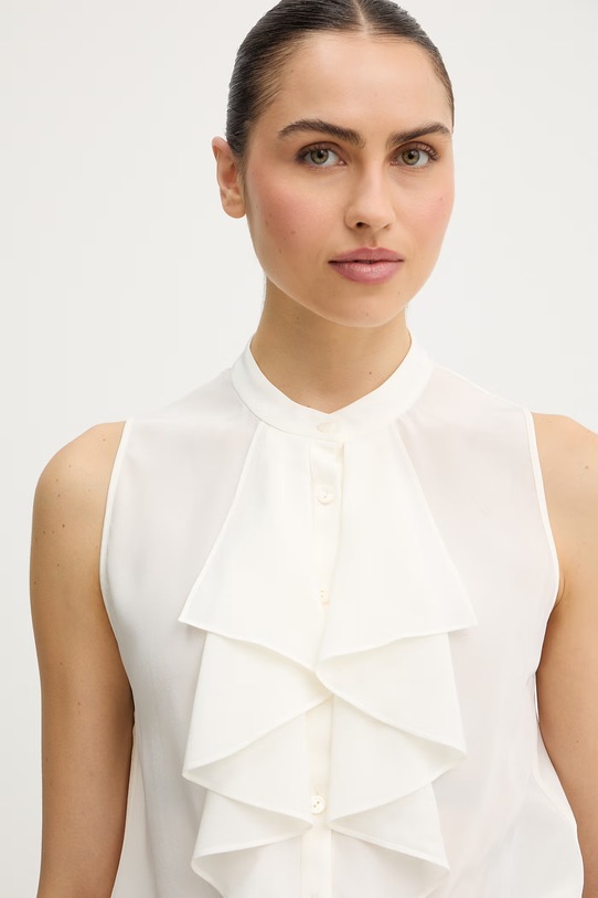 Luisa Spagnoli koszula jedwabna Burrata beżowy 542828