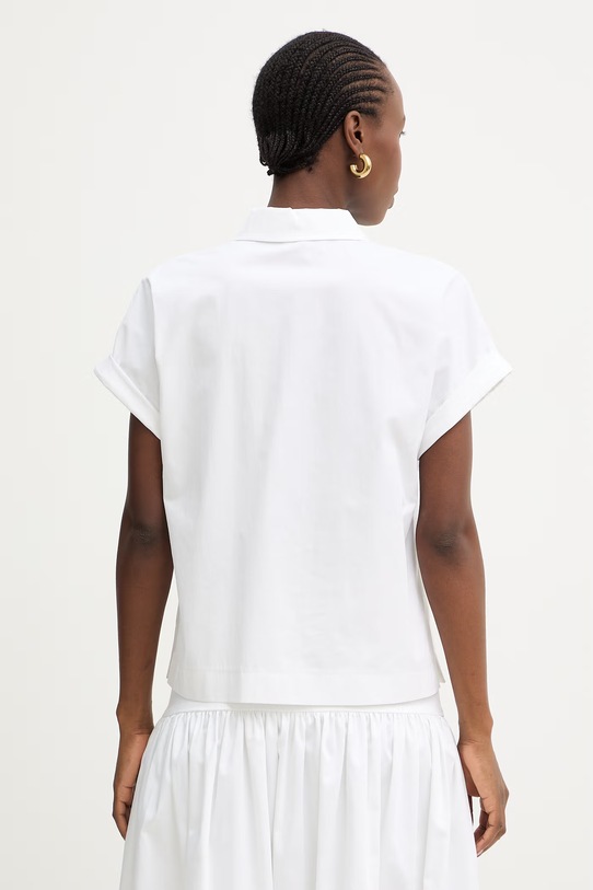 Odzież Luisa Spagnoli bluzka damska bawełniana Bassista 543074 biały