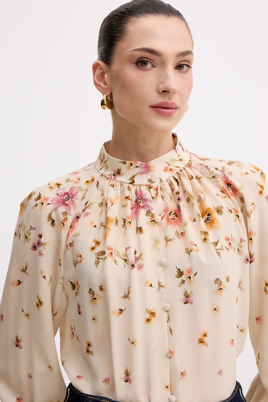 Luisa Spagnoli koszula damska jedwabna Bria beżowy 543220