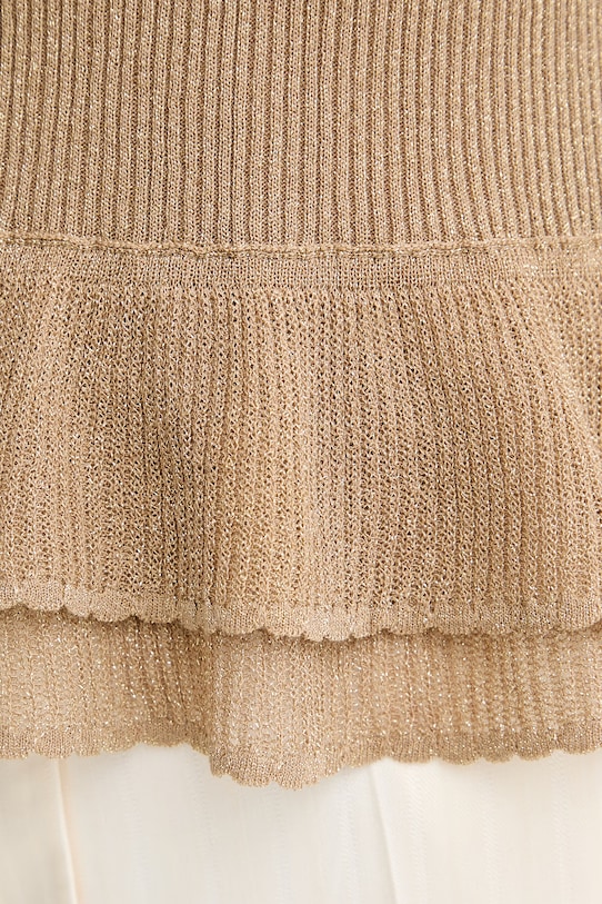 Luisa Spagnoli Blúzka s volánom dámska s viskózou Zanella 100399 zlatá