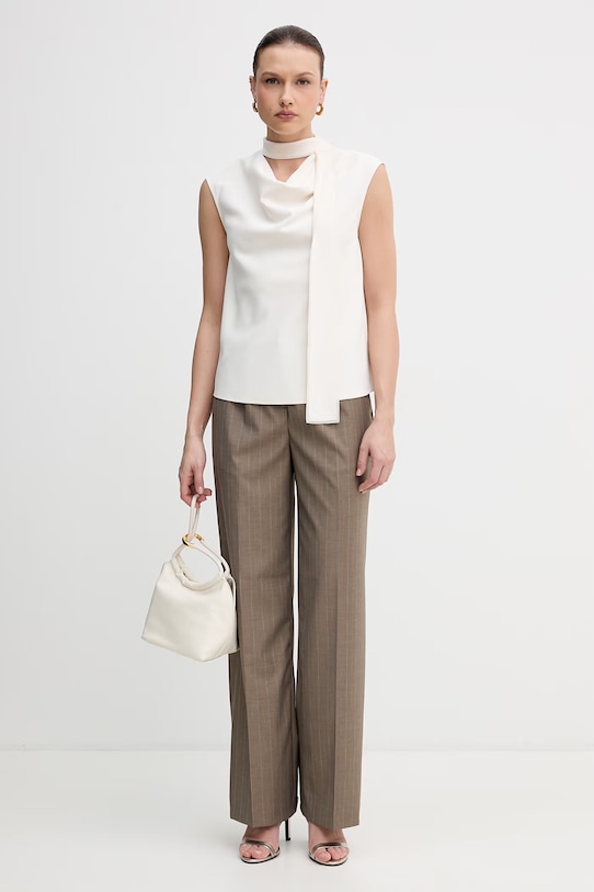 Sisley dámska blúzka 5SLFLQ0AS béžová SS26