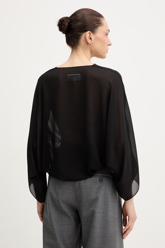 Odzież MM6 Maison Margiela bluzka S52NH0039.M35468.900 czarny