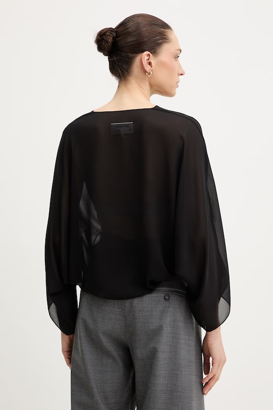 Odzież MM6 Maison Margiela bluzka S52NH0039.M35468.900 czarny