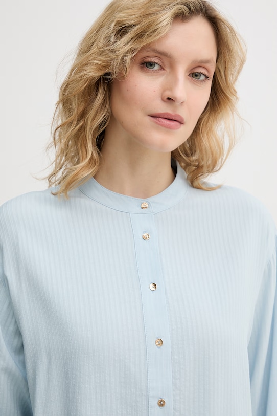United Colors of Benetton bluzka damska z wiskozą niebieski 5X0VDQ0DD