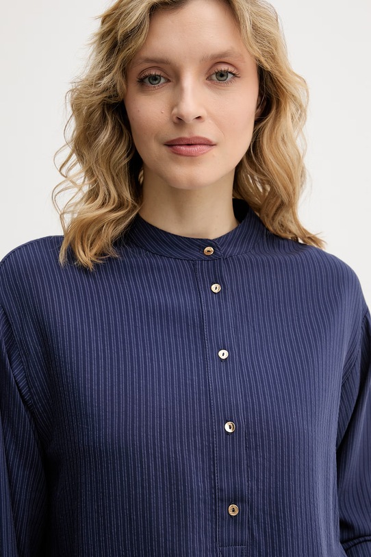 United Colors of Benetton bluzka damska z wiskozą granatowy 5X0VDQ0DD