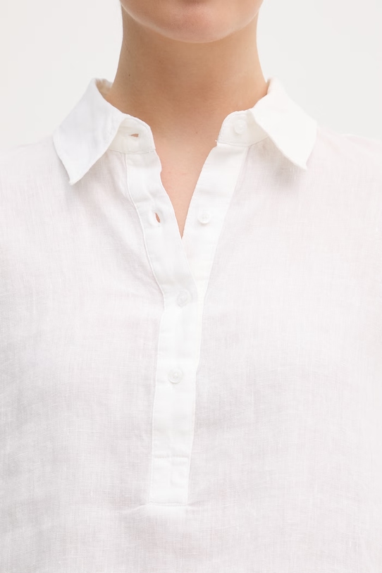 United Colors of Benetton bluza za žene od lana 5BMLDQ0D2 bijela