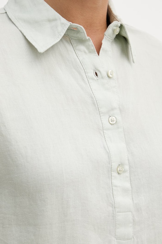 United Colors of Benetton bluza ženska lanena 5BMLDQ0D2 zelena