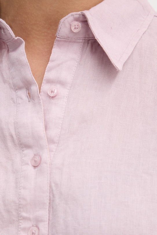 United Colors of Benetton блуза дамска от лен 5BMLDQ0D2 розов