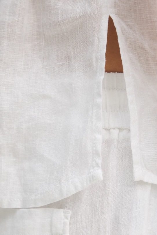 United Colors of Benetton bluza ženska lanena 5BMLDQ0DZ bijela