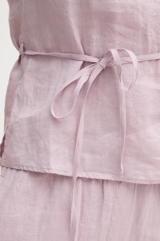 United Colors of Benetton camicetta da donna in lino 5BMLDQ0DZ rosa