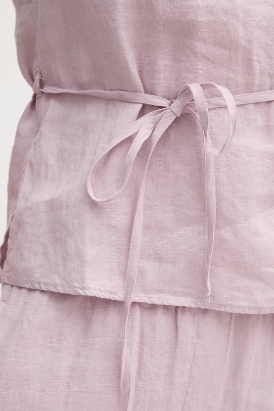 United Colors of Benetton camicetta da donna in lino 5BMLDQ0DZ rosa