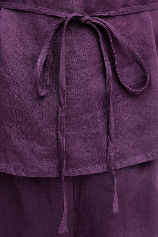 United Colors of Benetton bluza za žene od lana 5BMLDQ0DZ ljubičasta