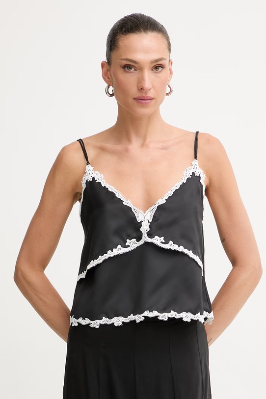 Pinko μπλούζα με τιράντες γυναικεία μαύρο 106893.A3AV