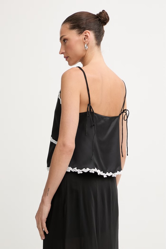 Ρούχα Pinko μπλούζα με τιράντες γυναικεία 106893.A3AV μαύρο