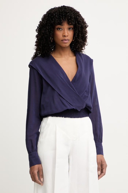 Pinko bluzka damska z wiskozą fioletowy 106848.A3B2