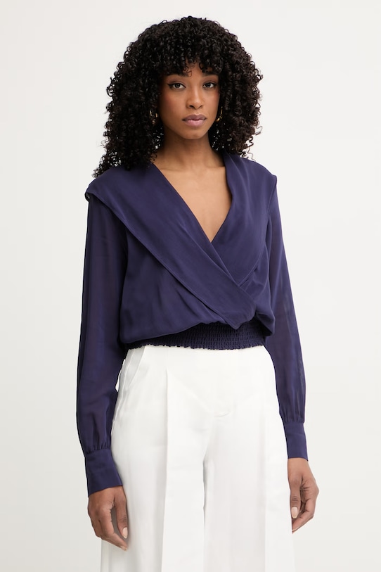 Pinko bluzka damska z wiskozą fioletowy 106848.A3B2