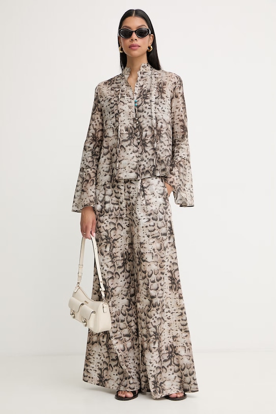 Pinko koszula damska bawełniana 106880.A3AP beżowy SS26