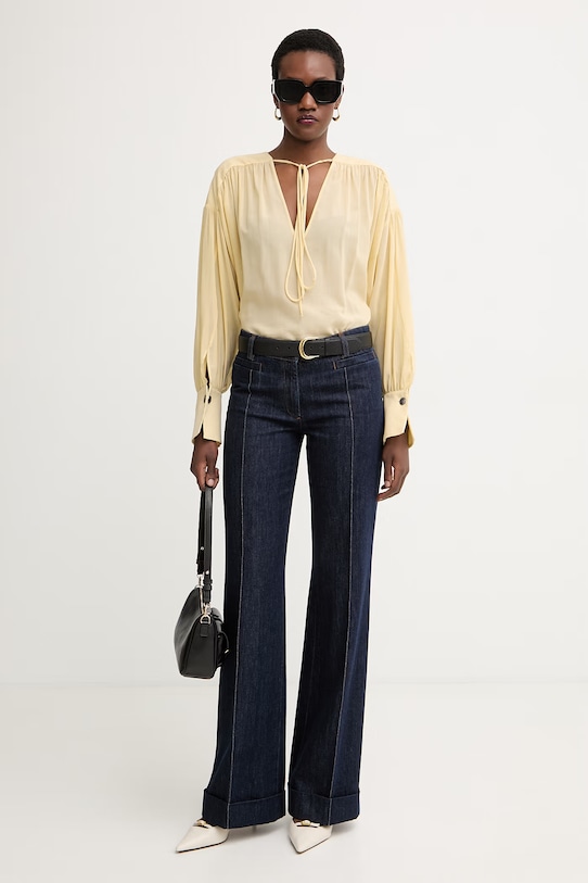 Pinko halenka dámská s viskózou 106846.A3B2 žlutá SS26