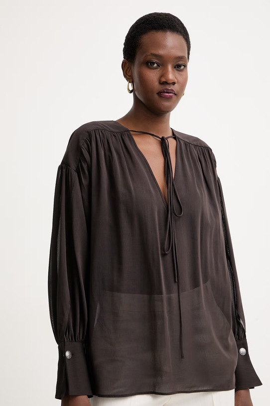 Pinko Blúzka dámska s viskózou hnedá 106846.A3B2