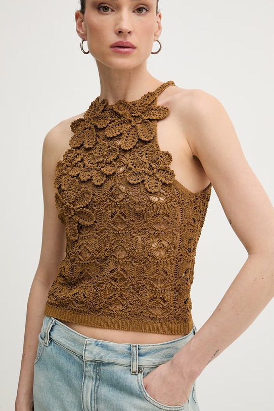 Pinko ženské bavlněné hnědá 106863.A3B8