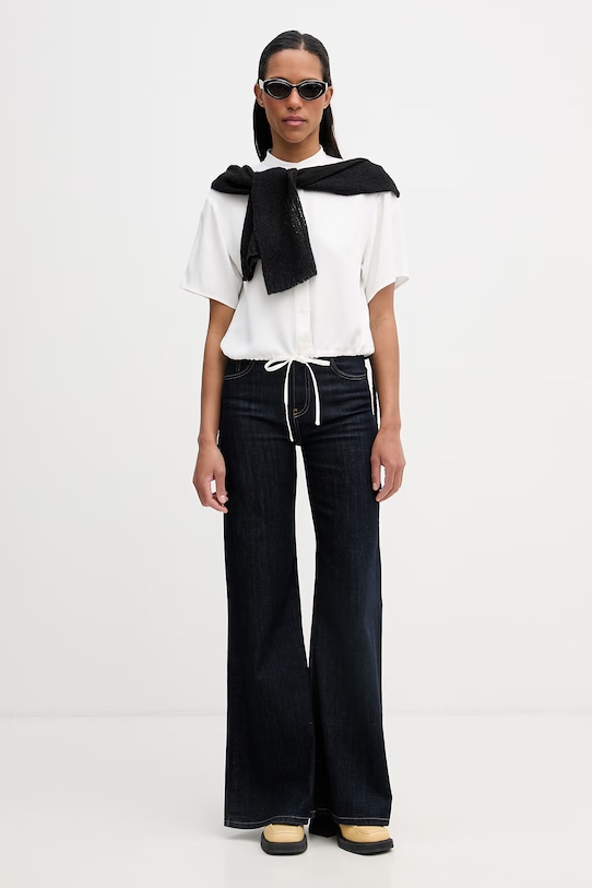 Marc O'Polo koszula damska z lyocellu 5000008150 beżowy SS26