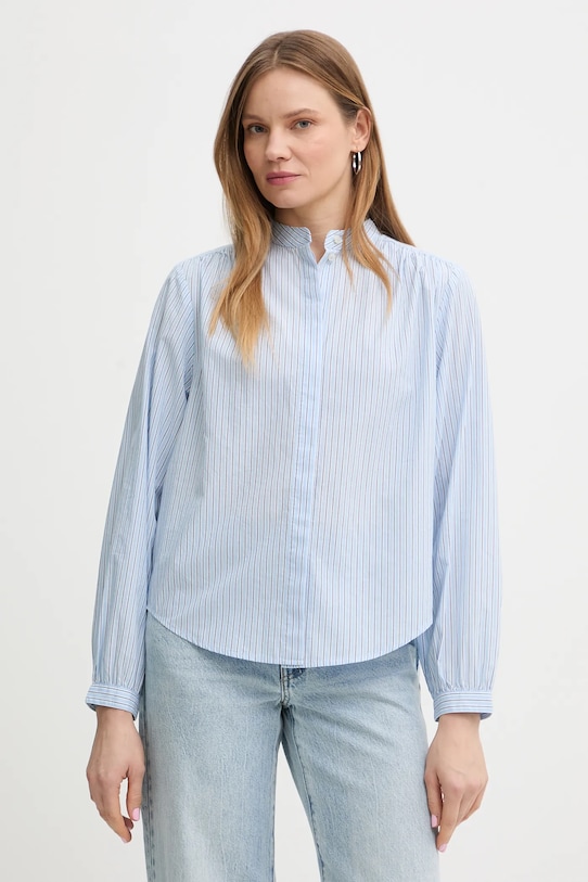 Marc O'Polo koszula bawełniana wzorzyste niebieski 5000013034