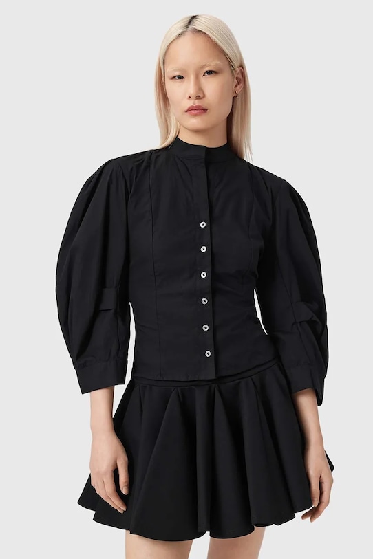 AllSaints koszula bawełniana MAUD bawełna czarny W023PE