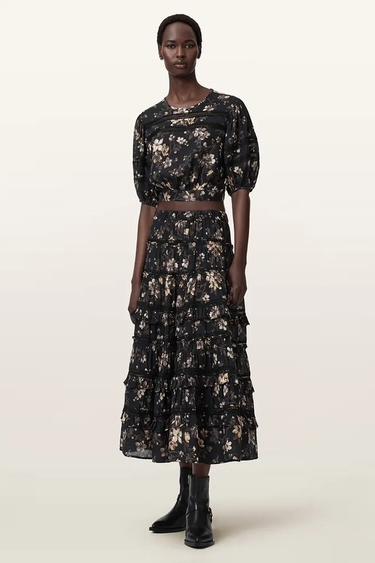 AllSaints bluzka PEONY W071PE czarny