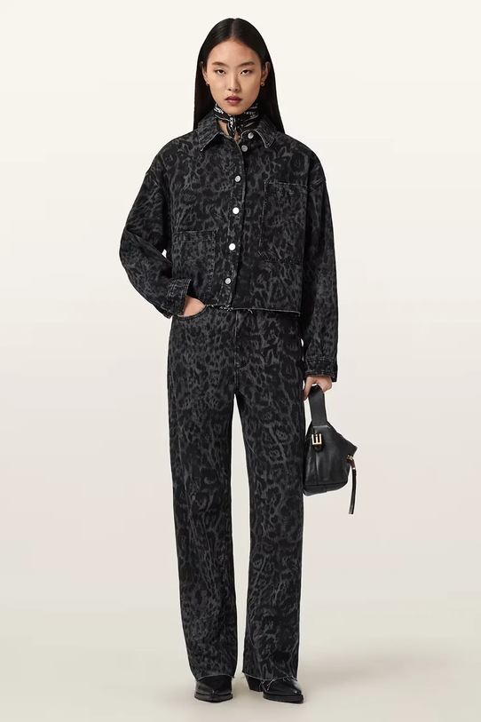 Ruházat AllSaints farmering NICKY W121PE fekete