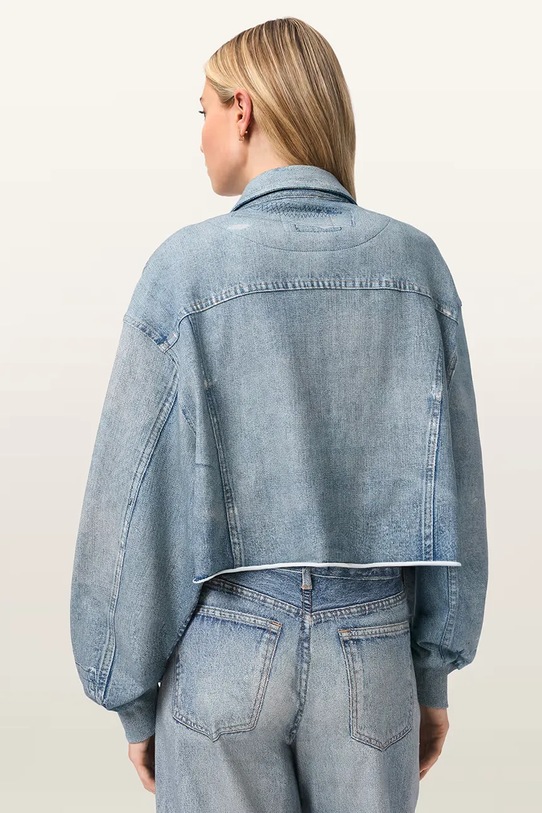 Rifľová bunda AllSaints ANDERS W110PE modrá SS26