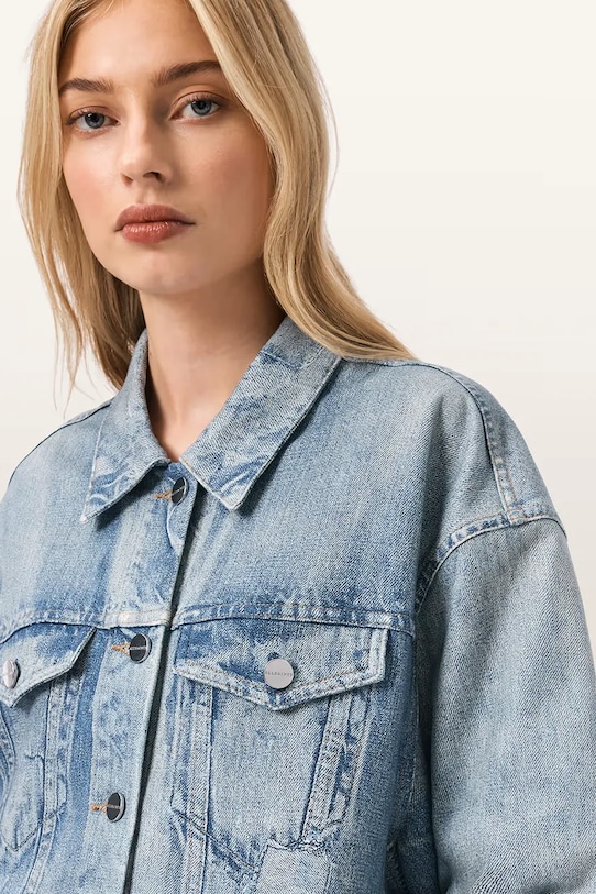 Rifľová bunda AllSaints ANDERS modrá W110PE