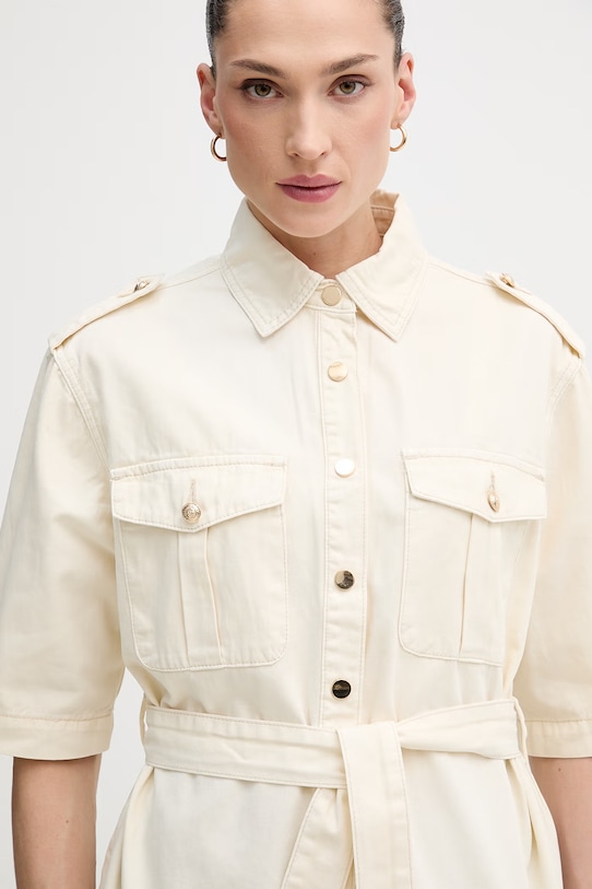 Хлопковая рубашка Gaudi бежевый 611BD35015