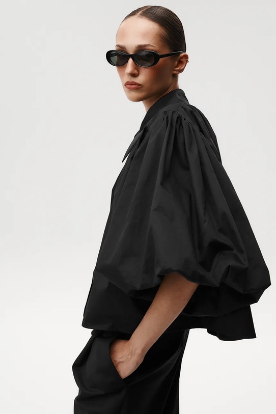 Undress Code bluzka bawełniana Buonasera Shirt bawełna czarny 1194