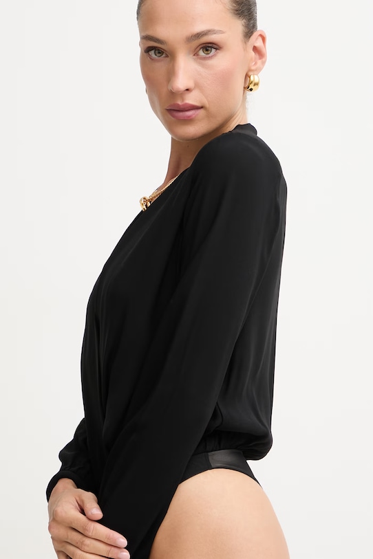 Elisabetta Franchi body damskie czarny CB00762E2