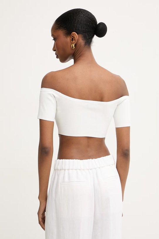 Odzież Elisabetta Franchi bluzka damska z wiskozą TK86B62E2 biały