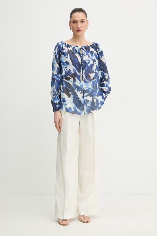 Guess španielska blúzka dámska ORSOLA W6GH26.W1842 modrá SS26