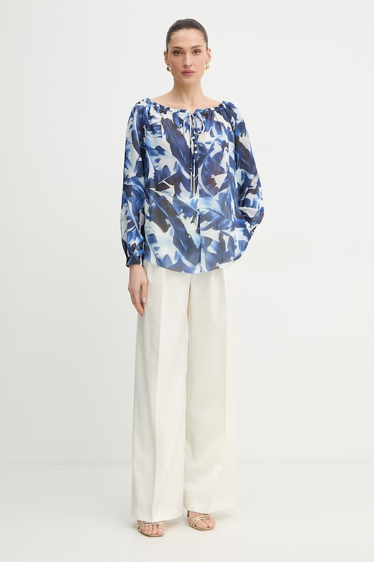 Guess španielska blúzka dámska ORSOLA W6GH26.W1842 modrá SS26