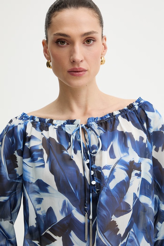 Guess španielska blúzka dámska ORSOLA modrá W6GH26.W1842