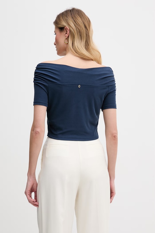 Odzież Guess bluzka damska z modalu BRIGITTE W6GP12.K2935 granatowy