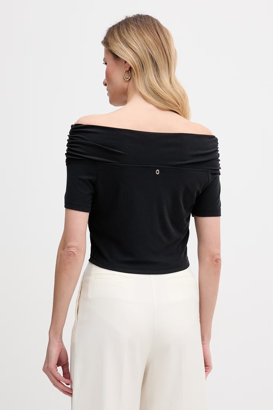 Odzież Guess bluzka damska z modalu BRIGITTE W6GP12.K2935 czarny