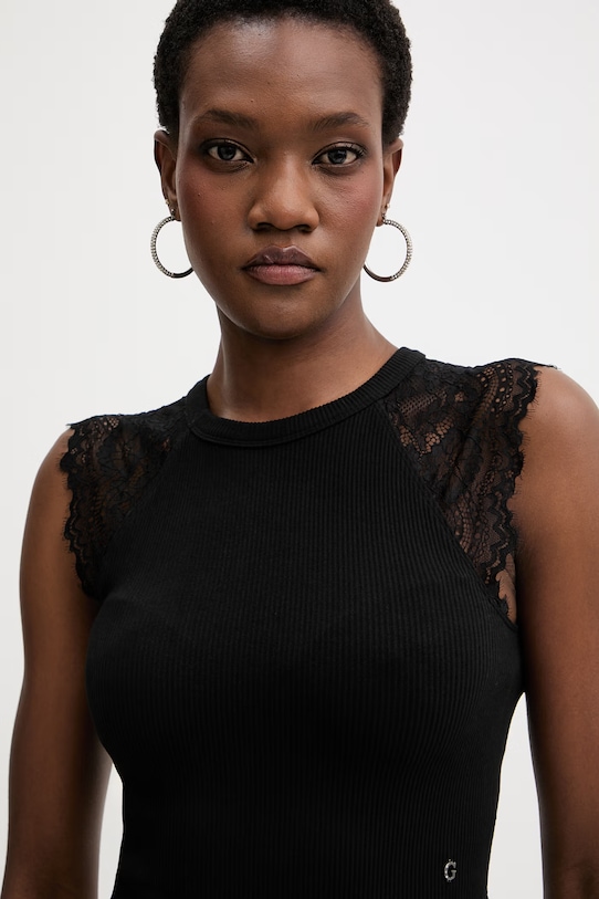Guess кроп-топ жіночий MILLIE чорний W6GZ01.Z0606